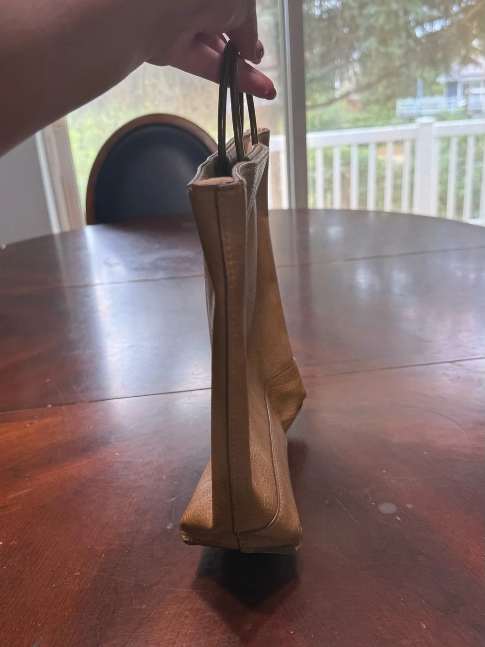 Universal Thread Tan Tote with Gold Ring Handles
